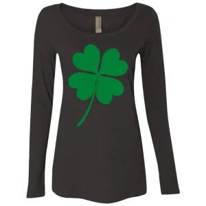 "Shamrock" Ladies' Triblend LS Scoop