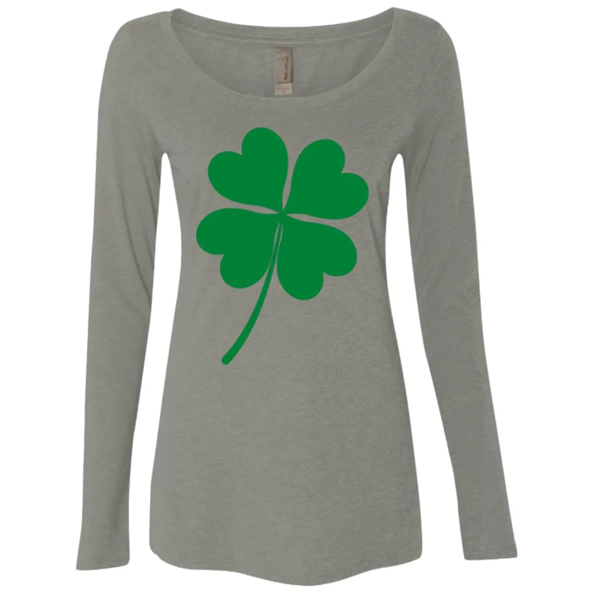 "Shamrock" Ladies' Triblend LS Scoop