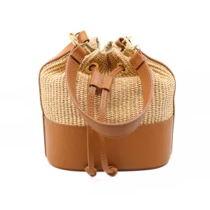 Raffia Bucket Brown