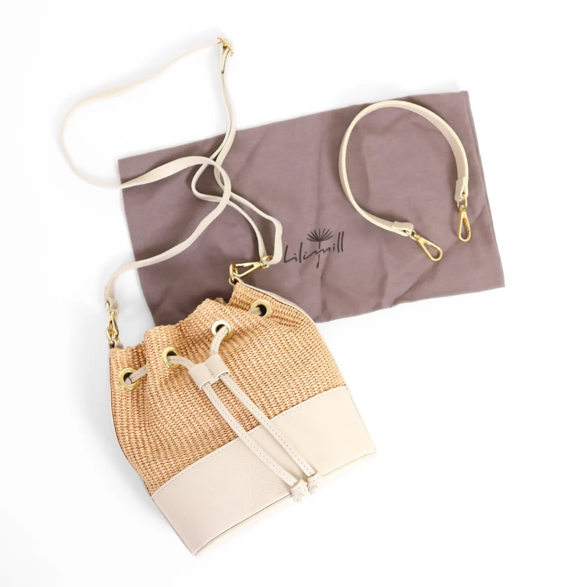 Raffia Bucket Ivory