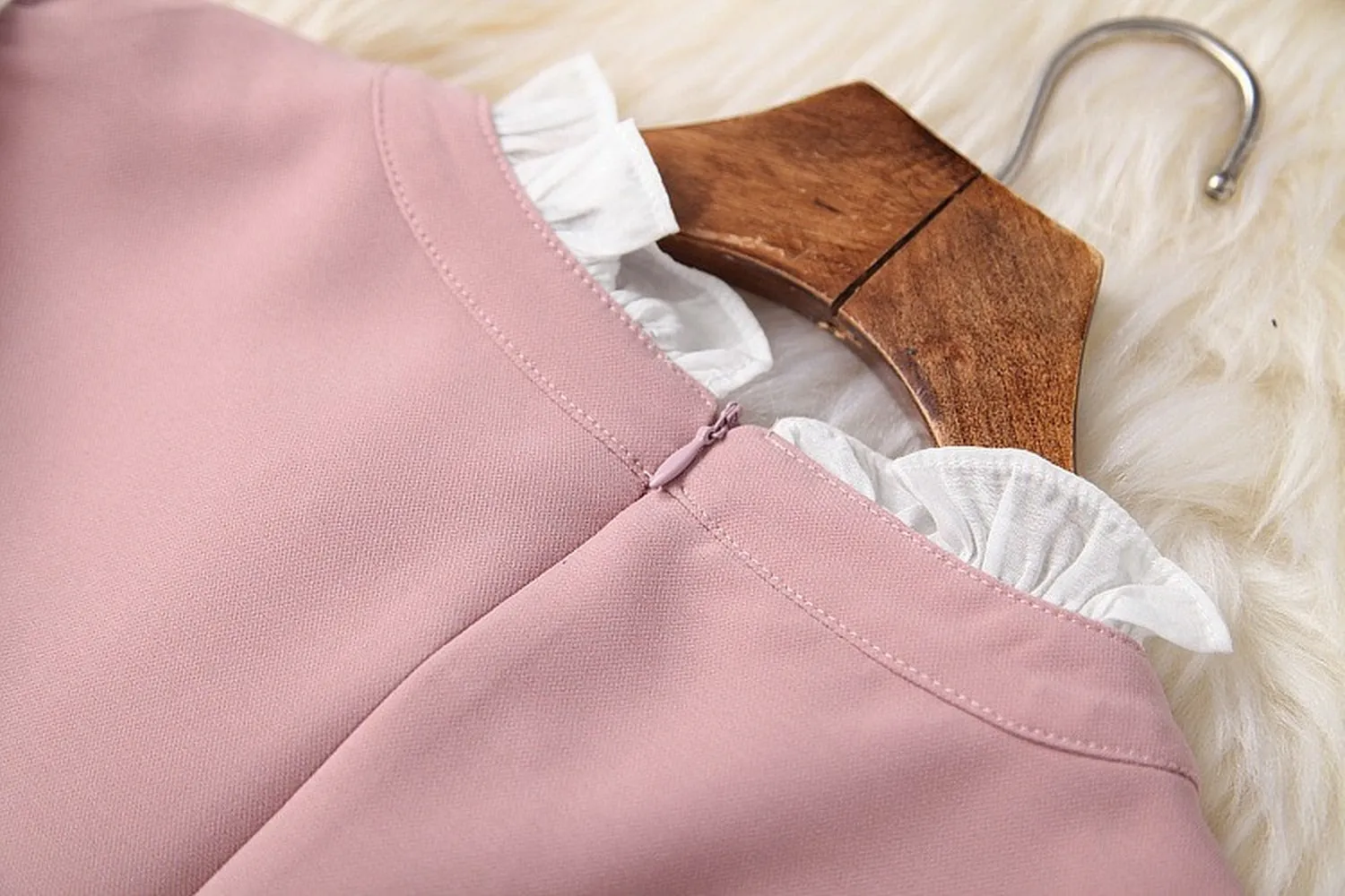 Ruffled Hem Blazers Splicing Chiffon Sleeve and Pants Two-piece Set