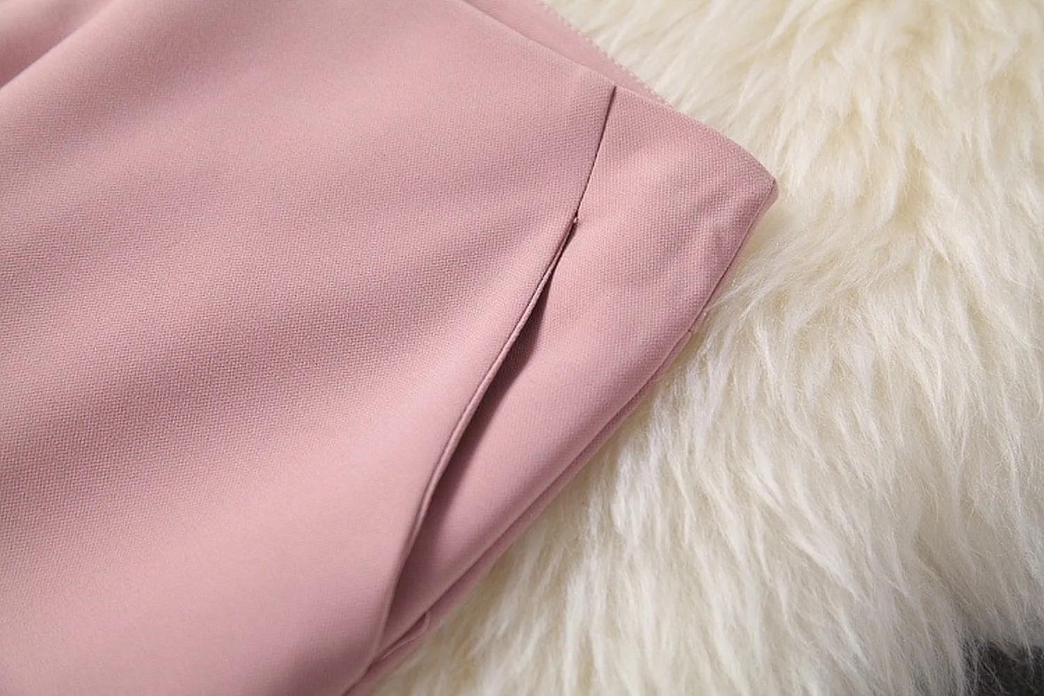 Ruffled Hem Blazers Splicing Chiffon Sleeve and Pants Two-piece Set