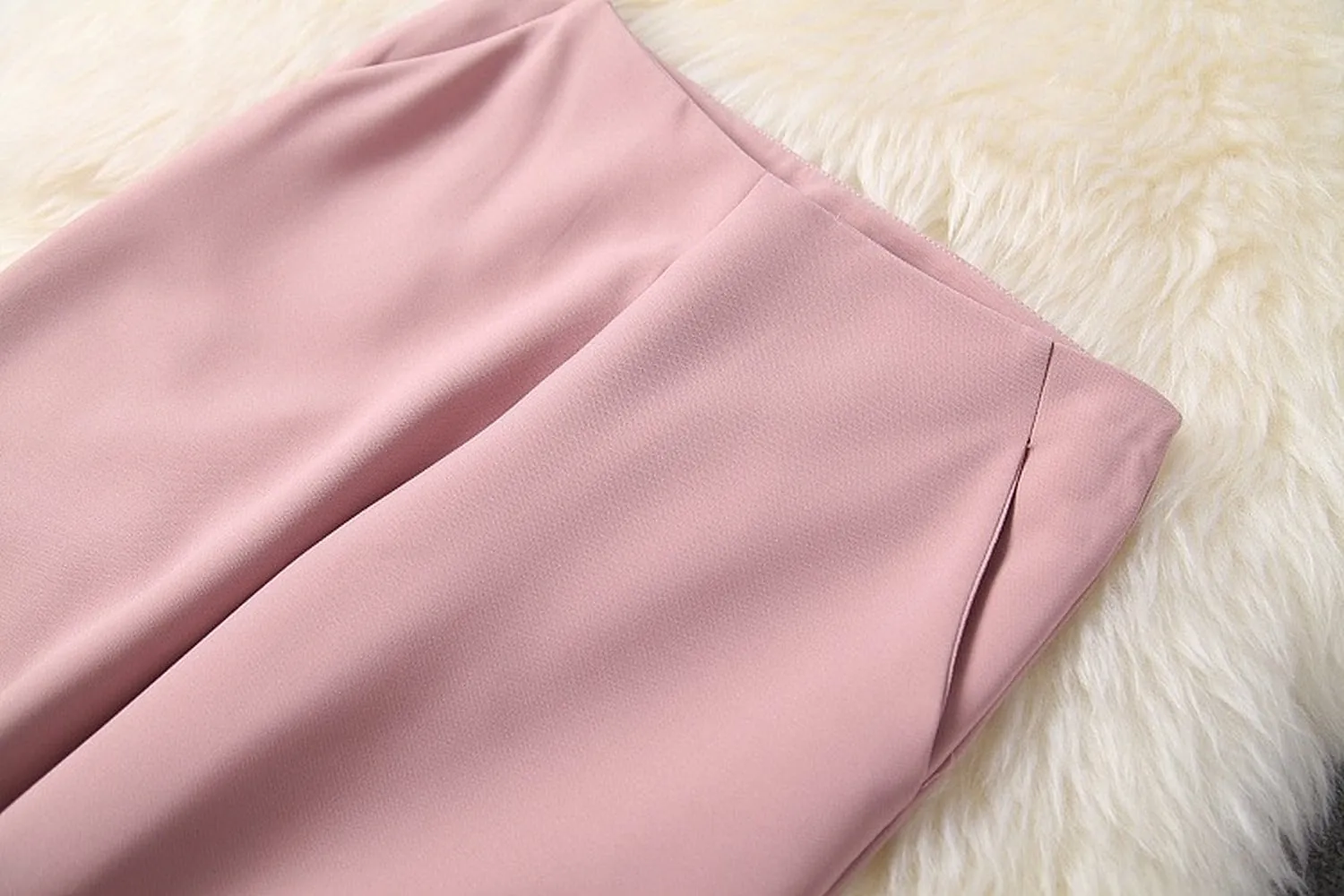 Ruffled Hem Blazers Splicing Chiffon Sleeve and Pants Two-piece Set