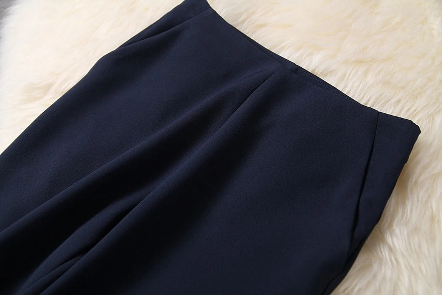 Ruffled Hem Blazers Splicing Chiffon Sleeve and Pants Two-piece Set