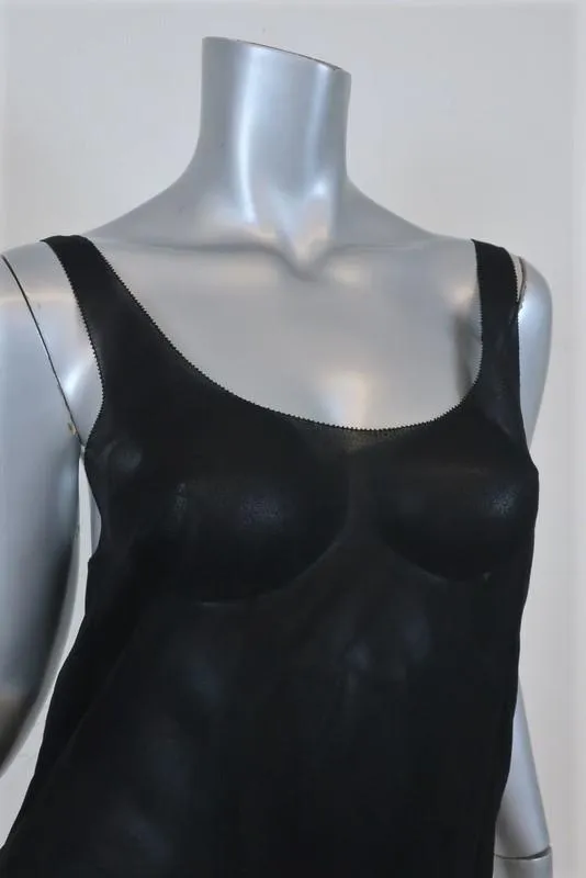 Saint Laurent Silk Georgette Tank Top Black Size 38 Sleeveless Blouse NEW