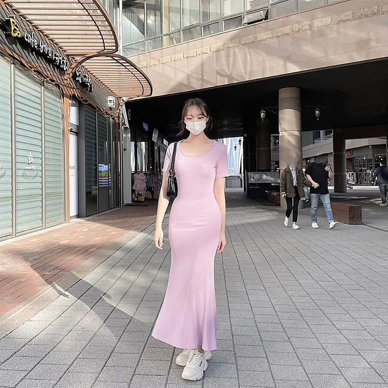 Satin Slip Sleeveless Backless Maxi Dress Women Y2k Summer Bodycon Elegant Sexy Outfits Ladies Birthday Party Club Sundress