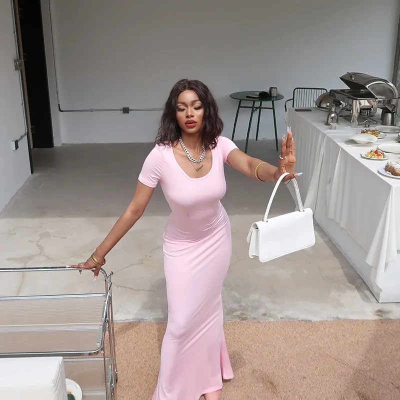 Satin Slip Sleeveless Backless Maxi Dress Women Y2k Summer Bodycon Elegant Sexy Outfits Ladies Birthday Party Club Sundress
