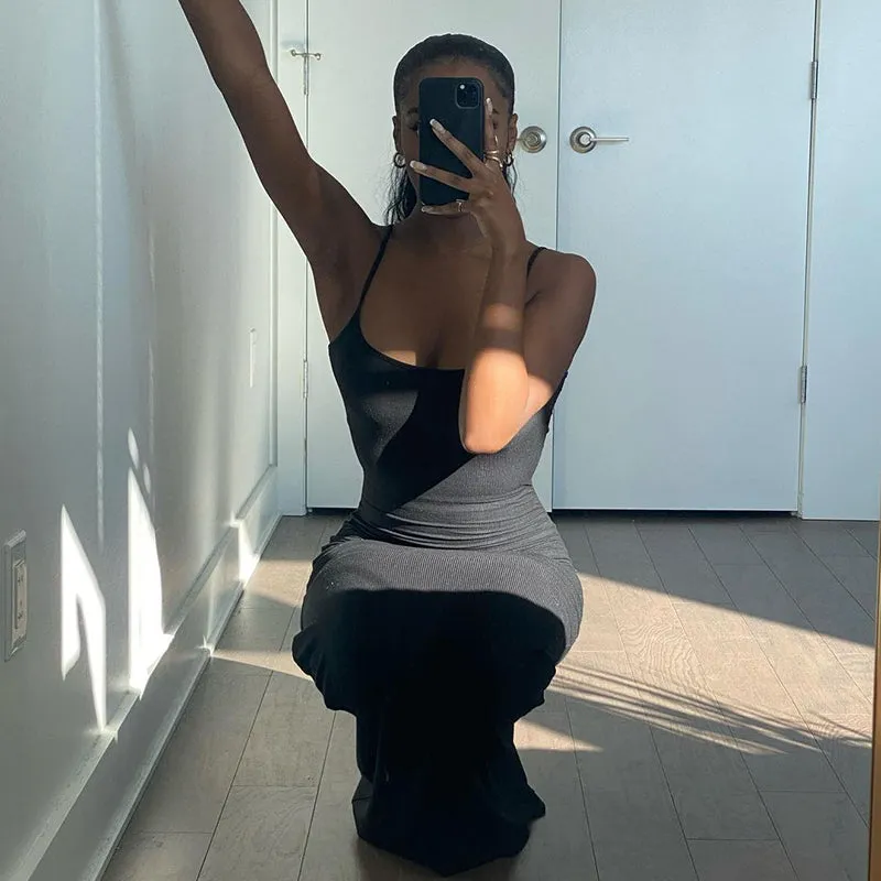 Satin Slip Sleeveless Backless Maxi Dress Women Y2k Summer Bodycon Elegant Sexy Outfits Ladies Birthday Party Club Sundress
