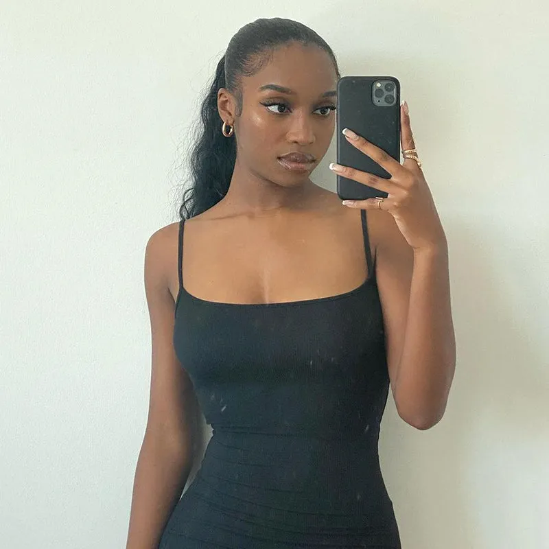 Satin Slip Sleeveless Backless Maxi Dress Women Y2k Summer Bodycon Elegant Sexy Outfits Ladies Birthday Party Club Sundress
