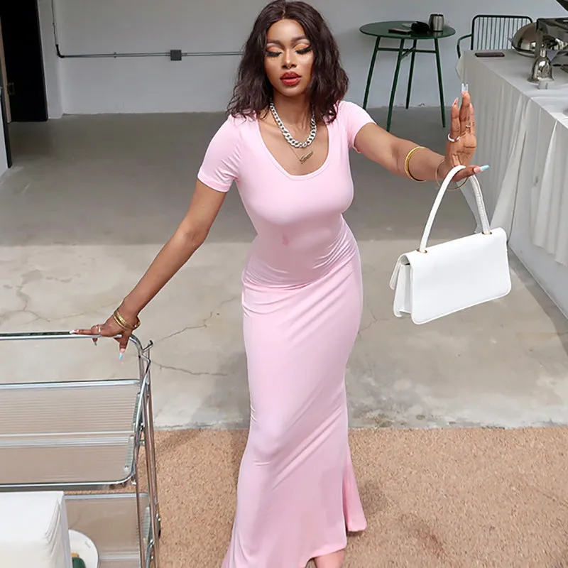 Satin Slip Sleeveless Backless Maxi Dress Women Y2k Summer Bodycon Elegant Sexy Outfits Ladies Birthday Party Club Sundress
