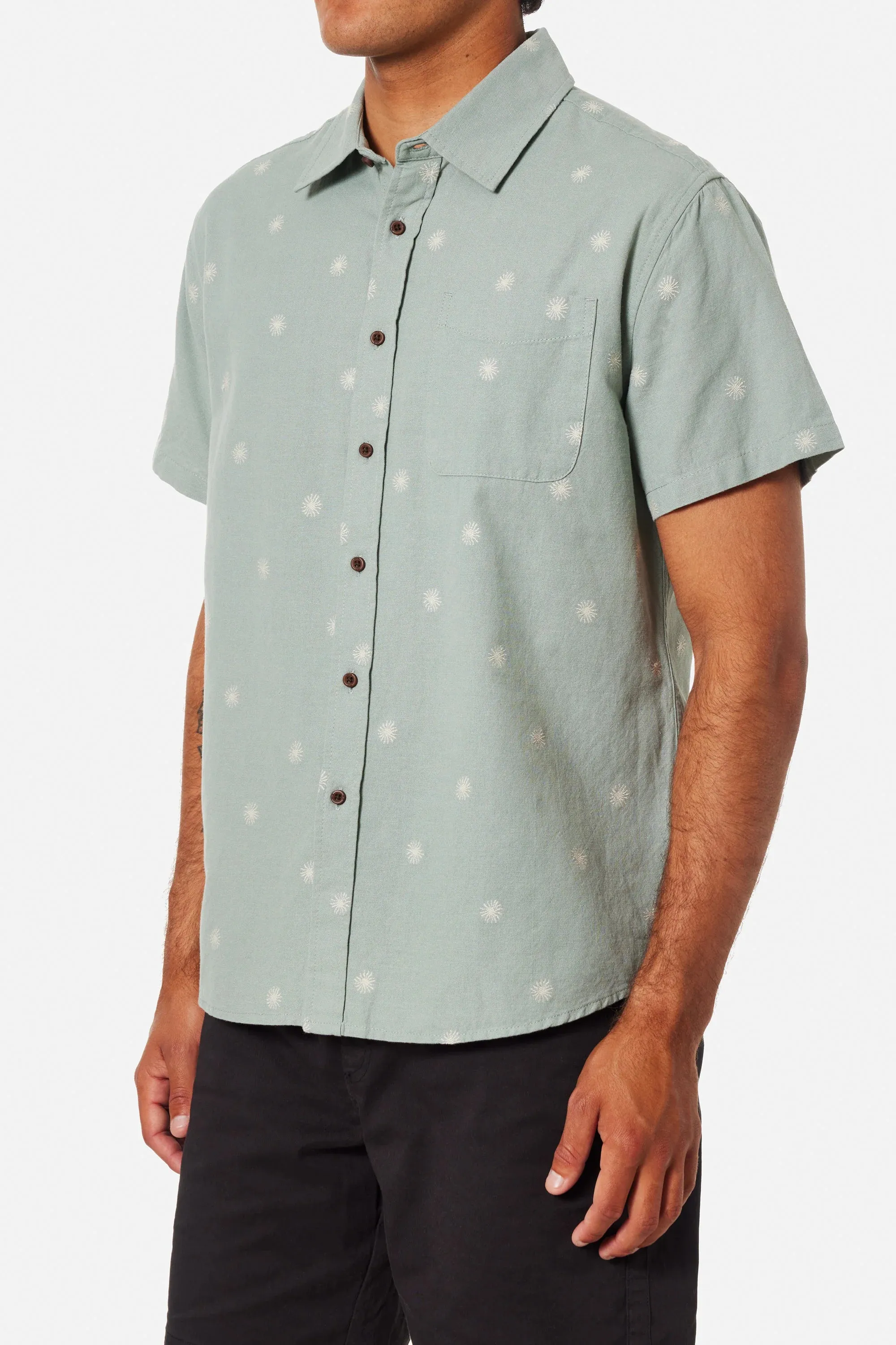 Shine Short Sleeve Button Down Shirt