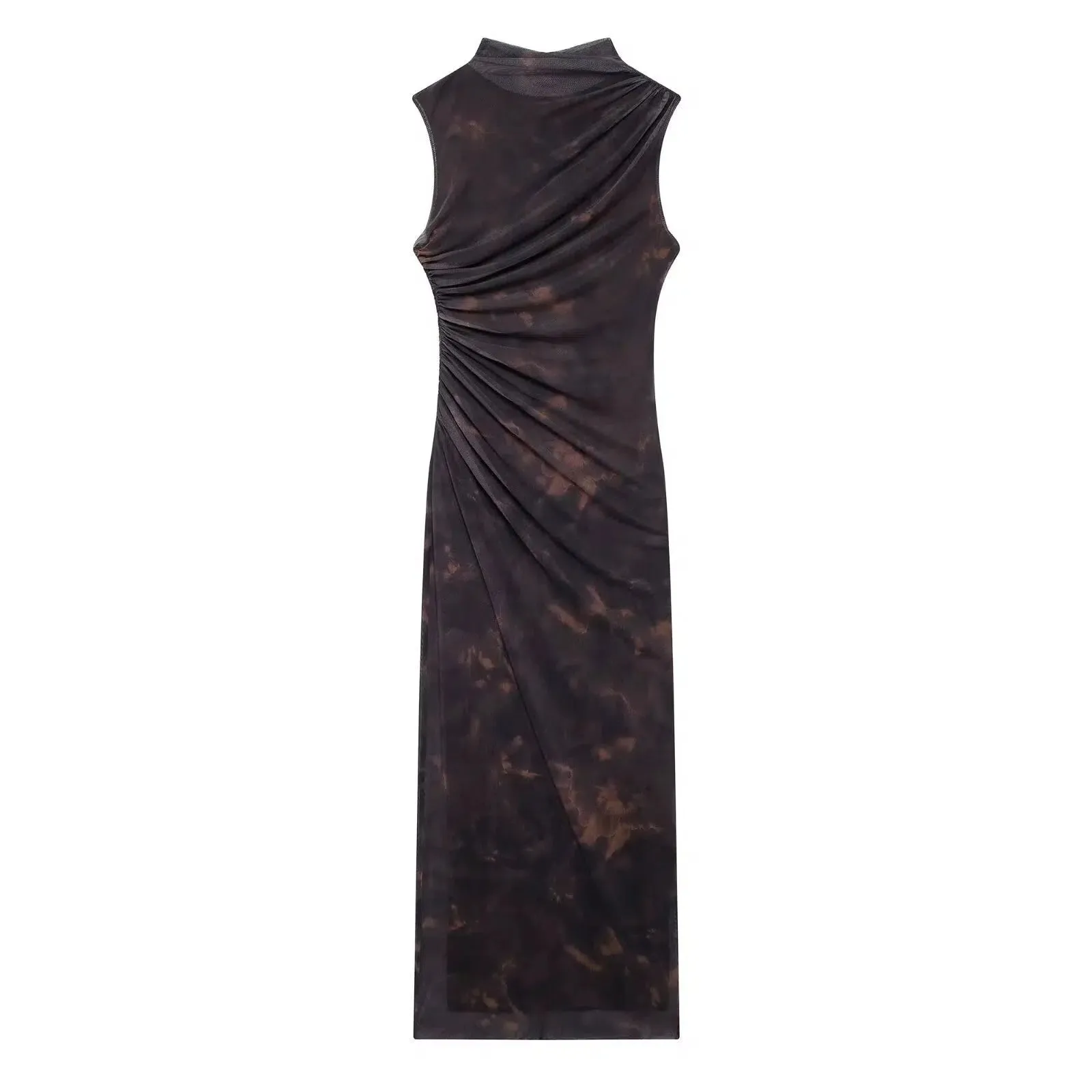 Sleeveless Ruched Midi Sundress