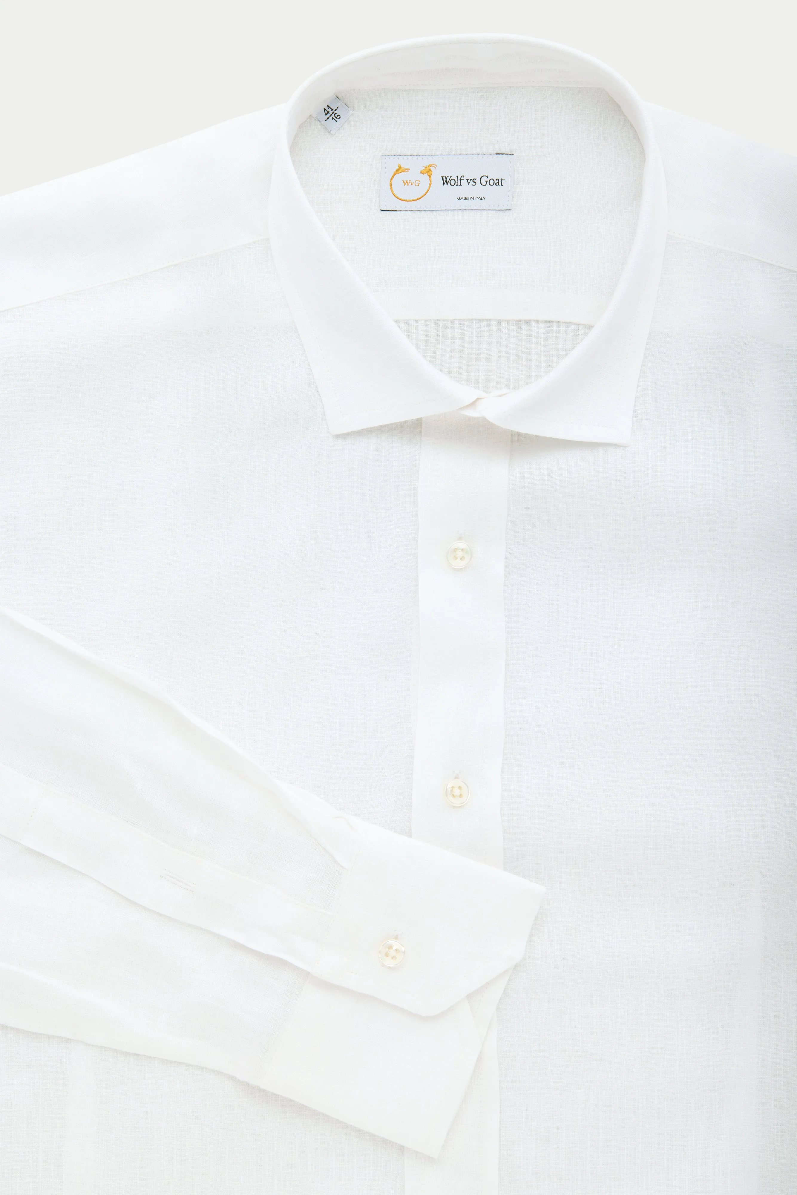 Slim Long Sleeve Linen Shirt White