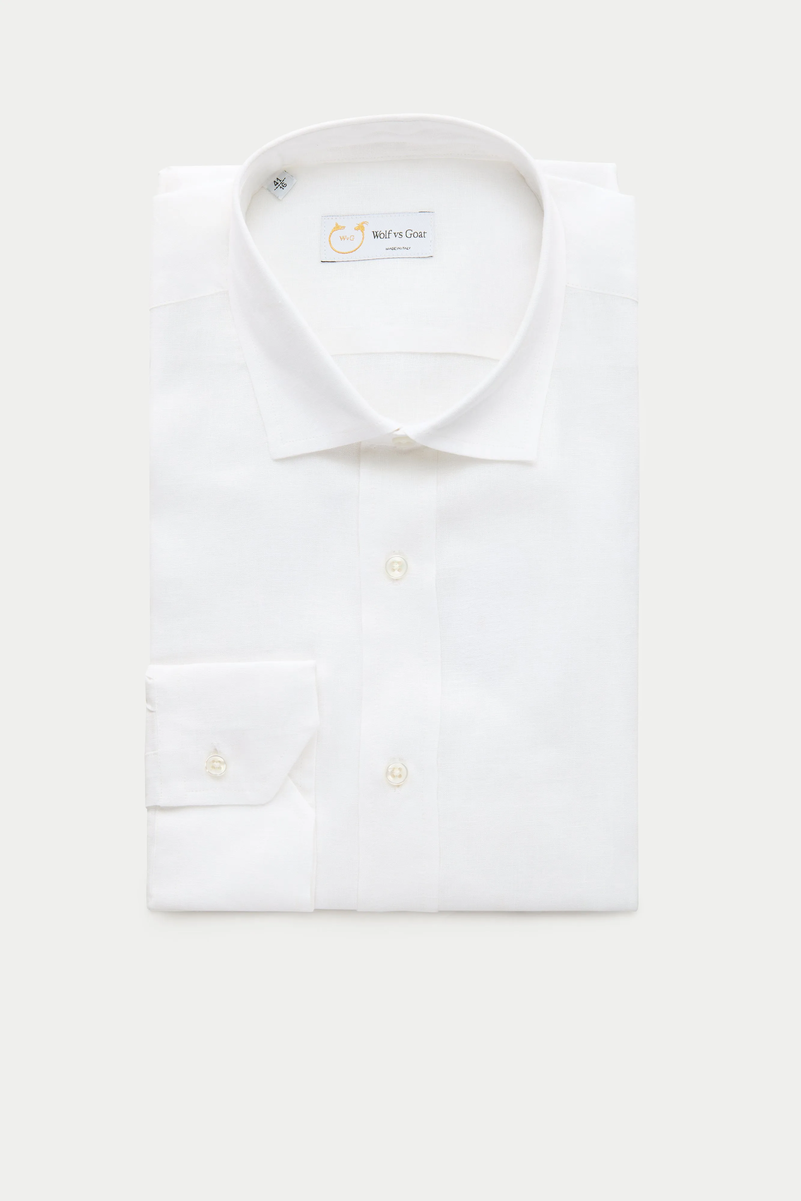 Slim Long Sleeve Linen Shirt White
