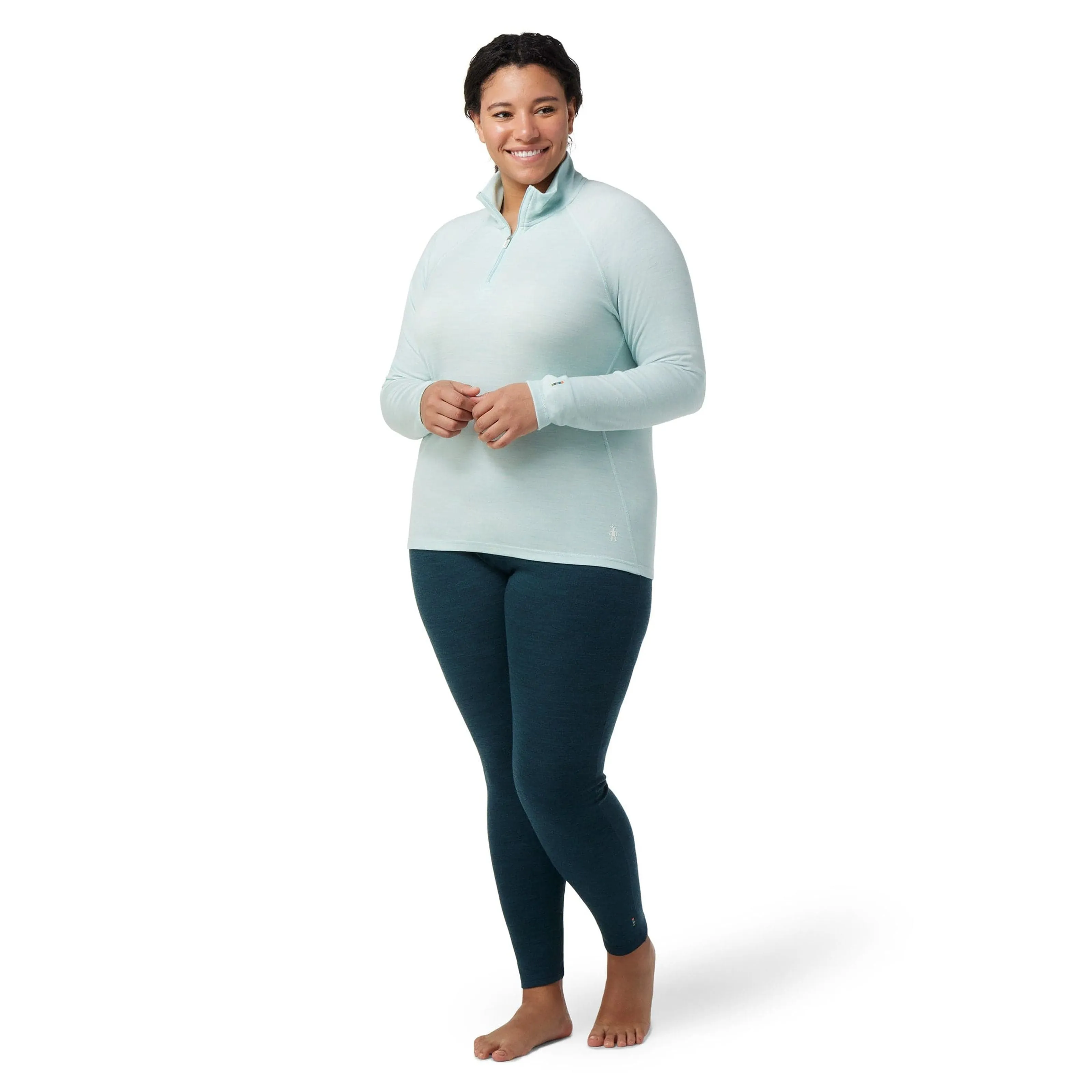 Smartwool Womens Classic Thermal Merino Base Layer 1/4 Zip Plus - Clearance