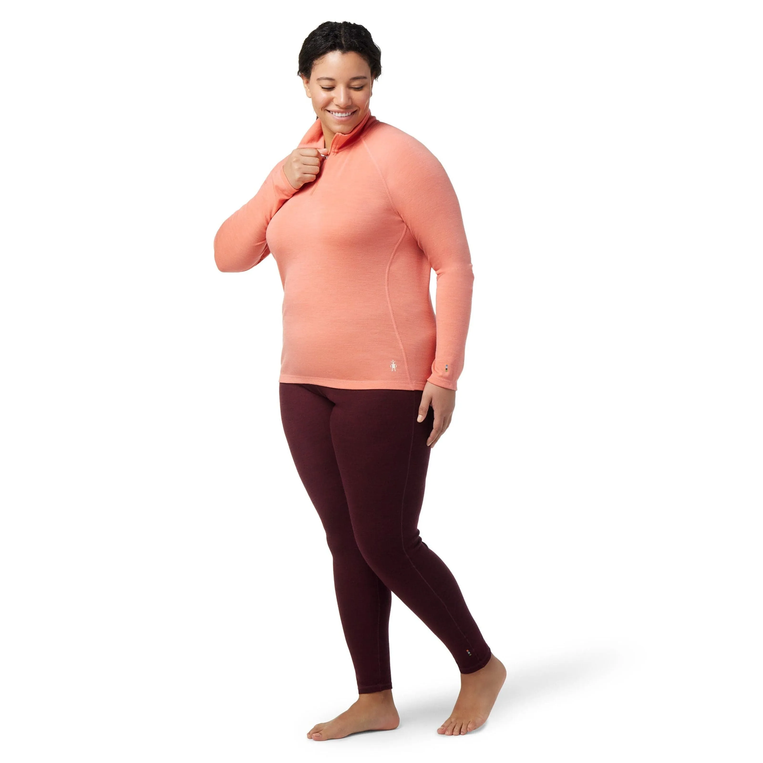 Smartwool Womens Classic Thermal Merino Base Layer 1/4 Zip Plus - Clearance