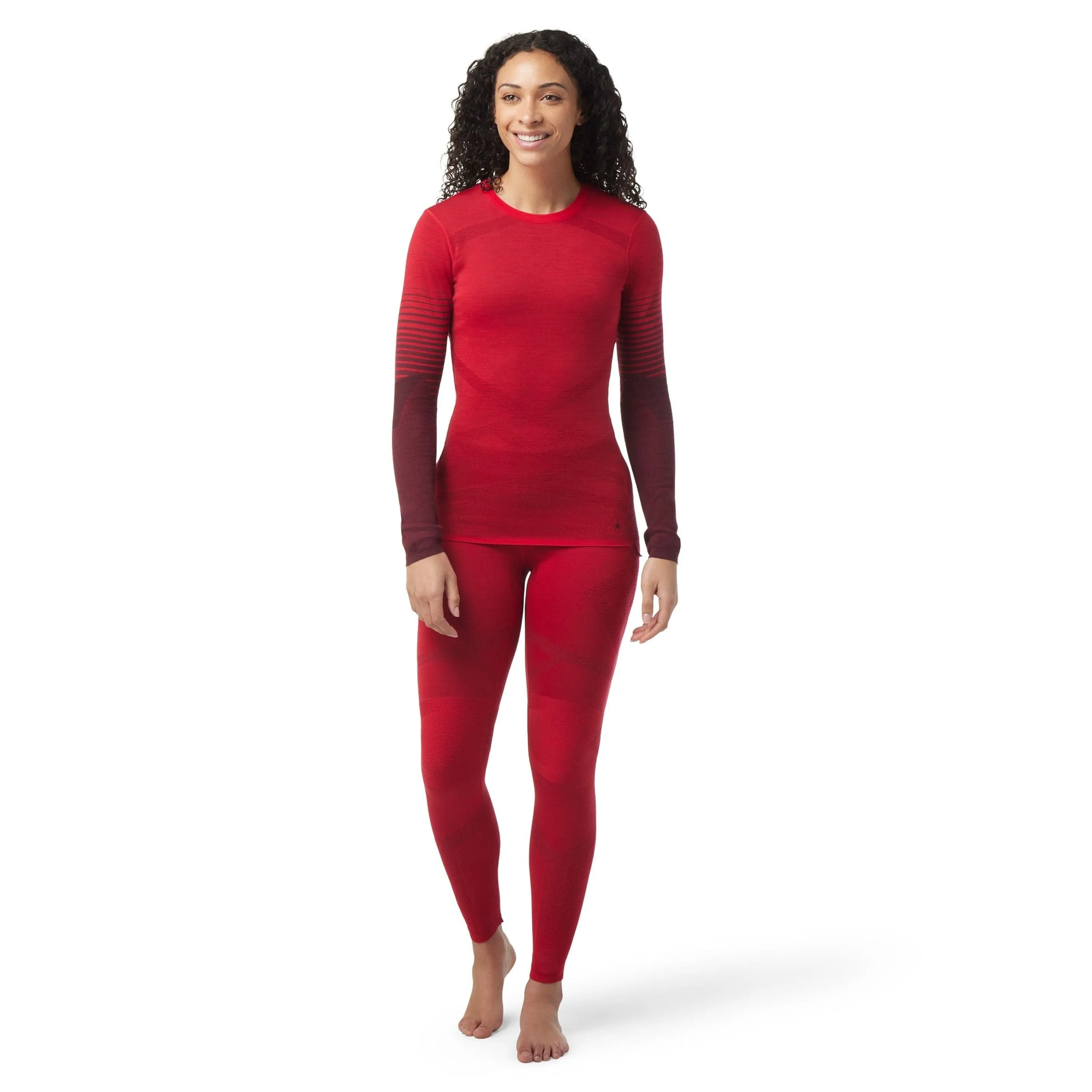Smartwool Womens Intraknit Thermal Merino Base Layer Pattern Crew