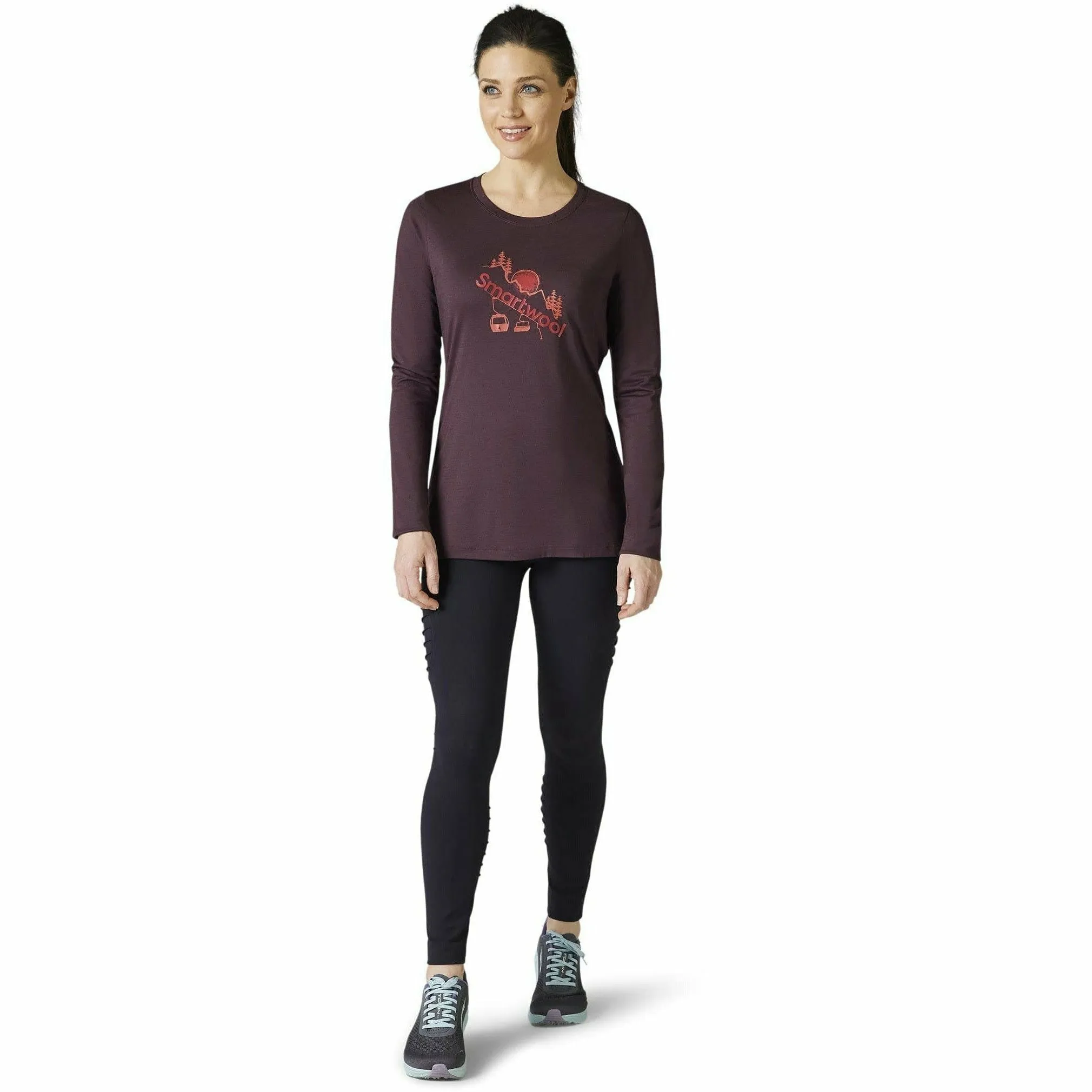 Smartwool Womens Merino Sport 150 Chair Lift Long-Sleeve Graphic Tee