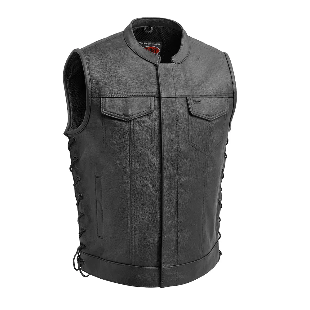Sniper Men's Motorcycle Leather Vest - Extreme Biker Leather