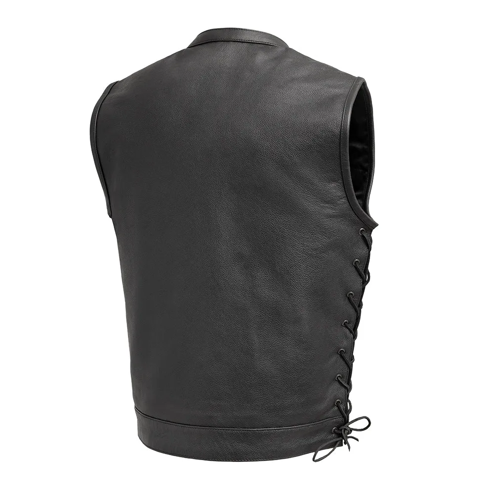 Sniper Men's Motorcycle Leather Vest - Extreme Biker Leather