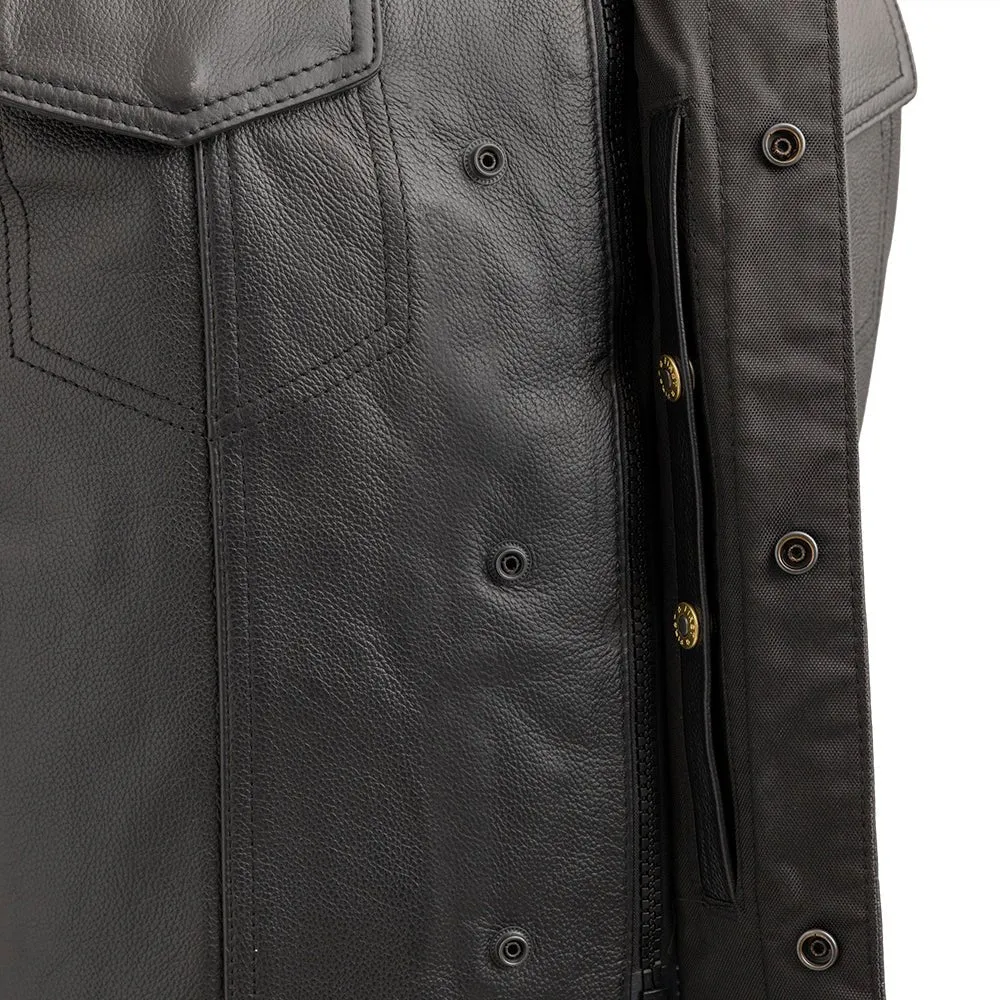 Sniper Men's Motorcycle Leather Vest - Extreme Biker Leather