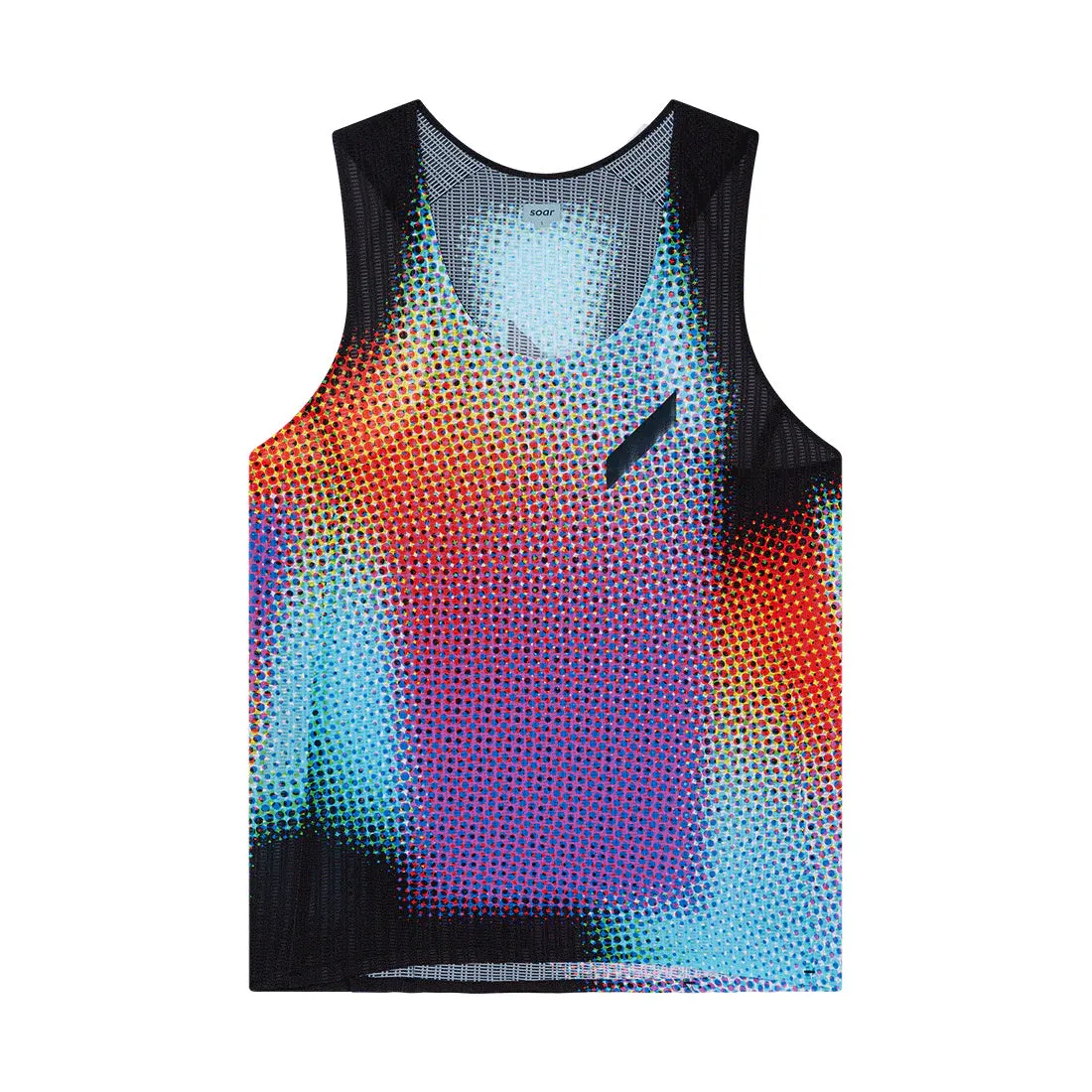 Soar Women's Race Vest Black Rainbow Dot