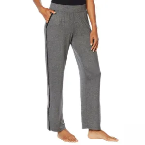 Soft & Cozy Women's Relaxed Jersey Knit Pants With Chiffon Trim