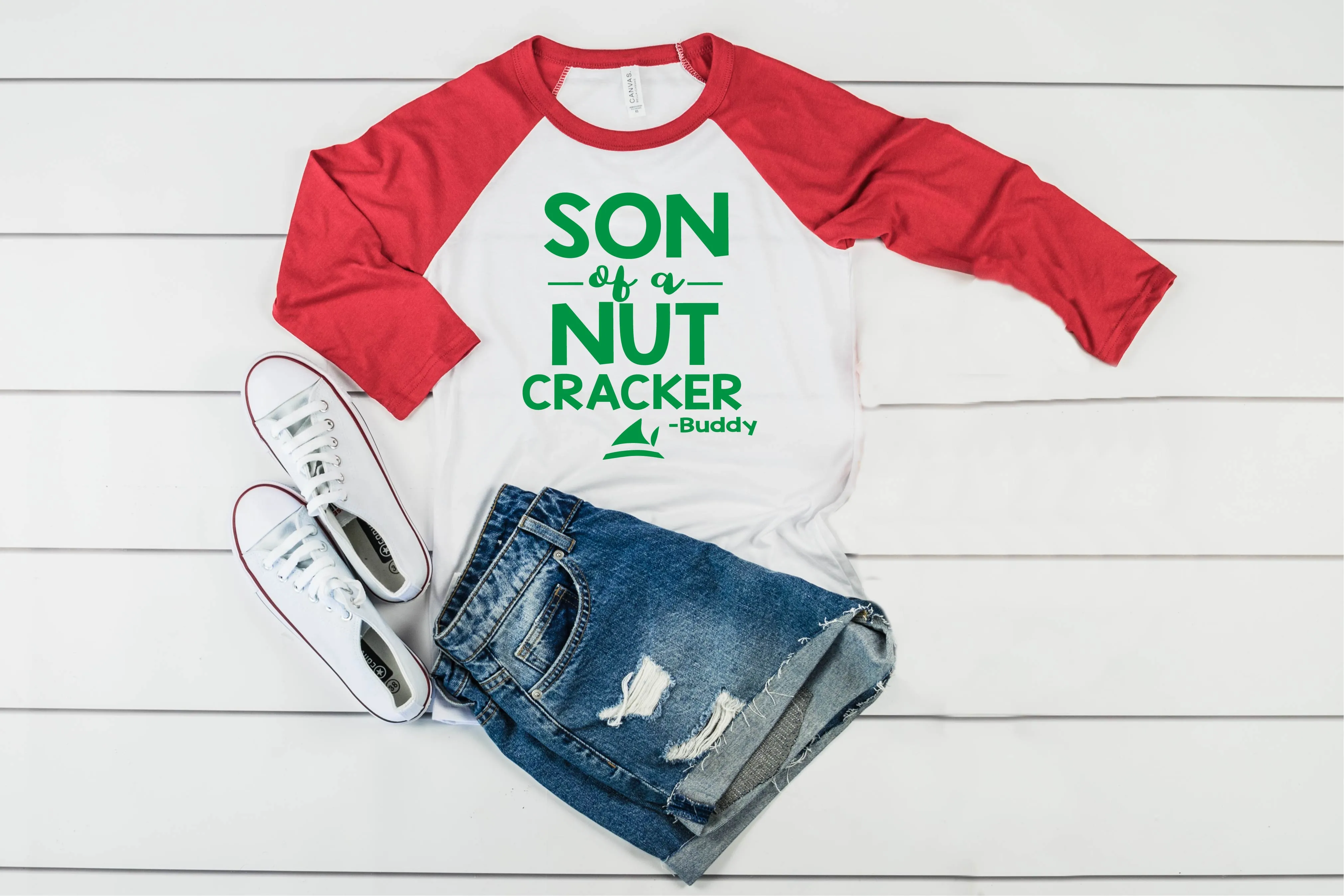 Son Of A Nut Cracker Christmas Raglan | Unisex Raglan