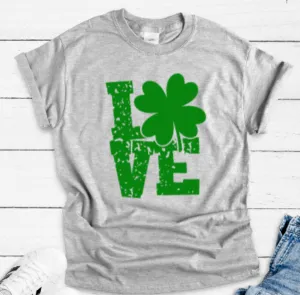 St. Patrick's Day Love, Unisex Gray Short Sleeve T-shirt
