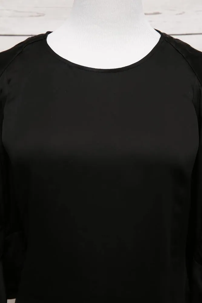 Stella McCartney Women's Top: Black Cupro Size 2, Pre-owned