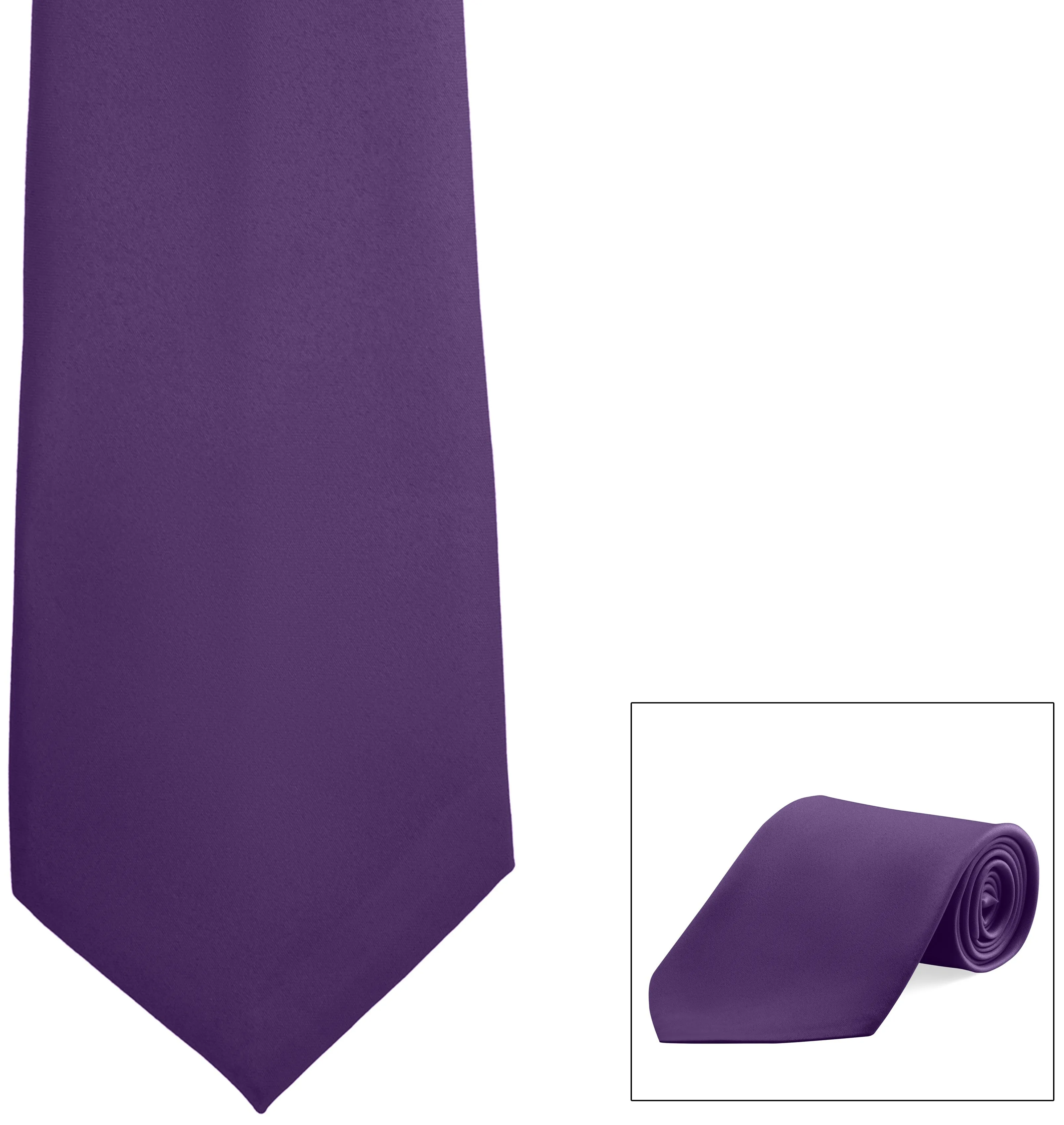 Straight Poly Satin Tie