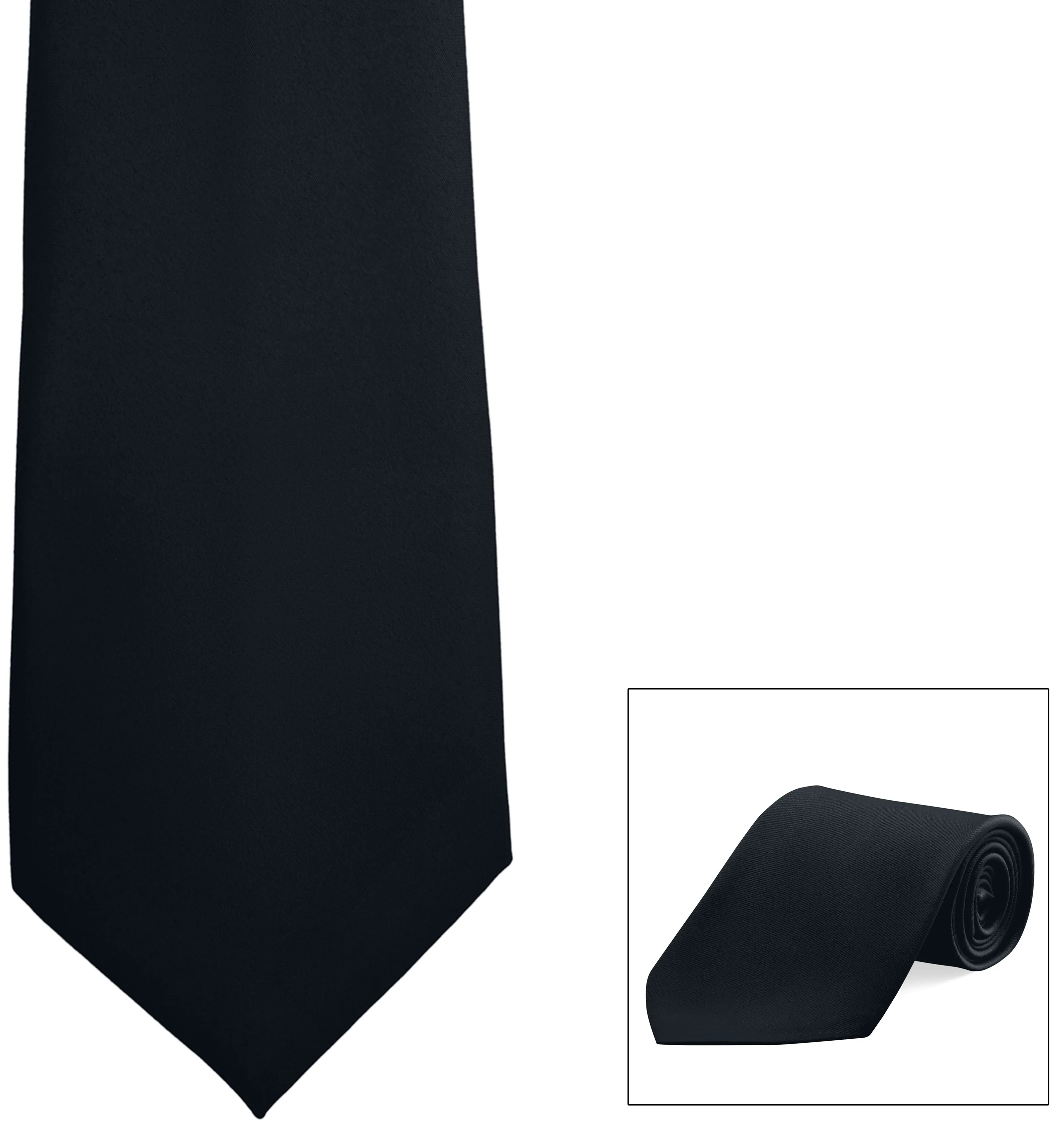 Straight Poly Satin Tie