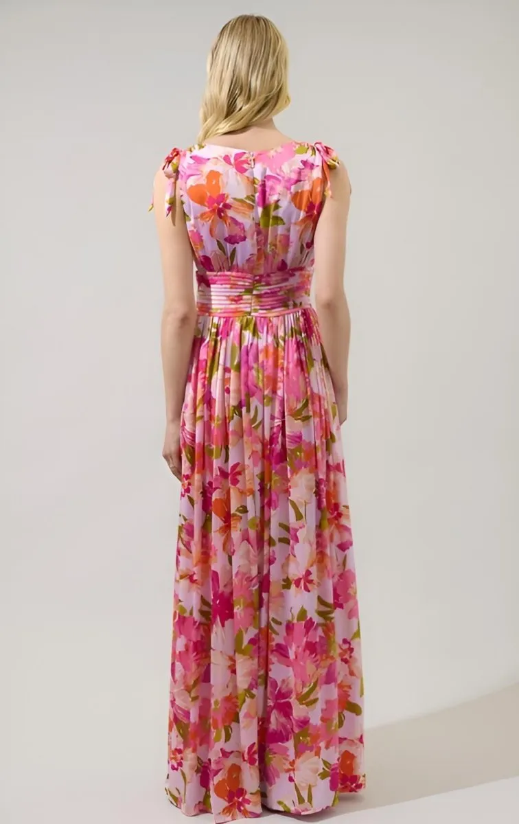 Sugarlips - Abigal Floral Descanso Pleated Maxi Dress (Final Sale)