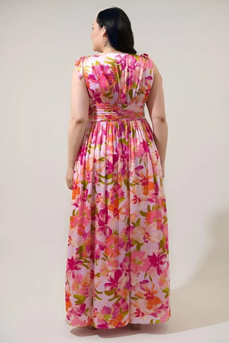 Sugarlips - Abigal Floral Descanso Pleated Maxi Dress (Final Sale)