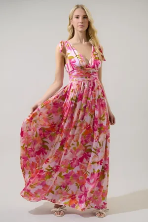 Sugarlips - Abigal Floral Descanso Pleated Maxi Dress (Final Sale)