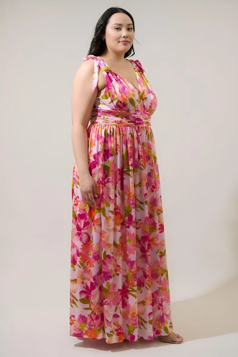Sugarlips - Abigal Floral Descanso Pleated Maxi Dress (Final Sale)