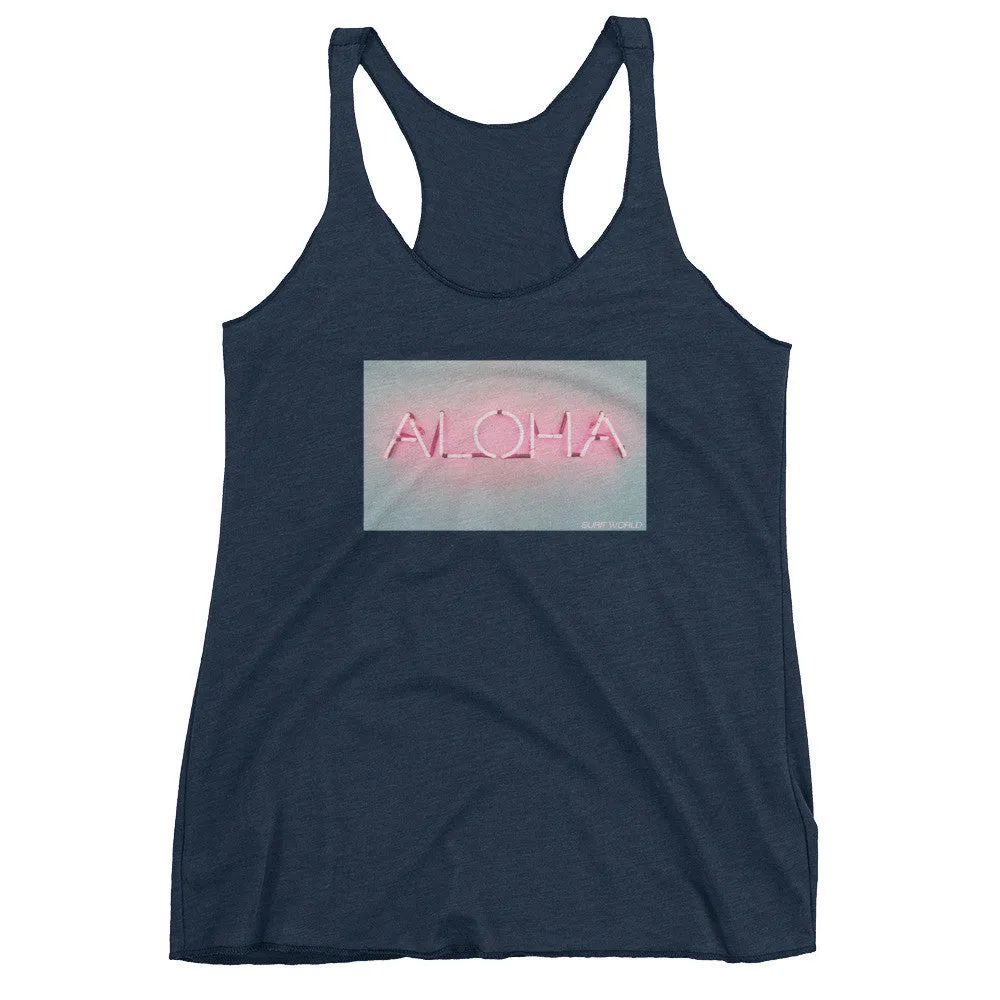 Surf World ALOHA Women's tank top Made in the USA