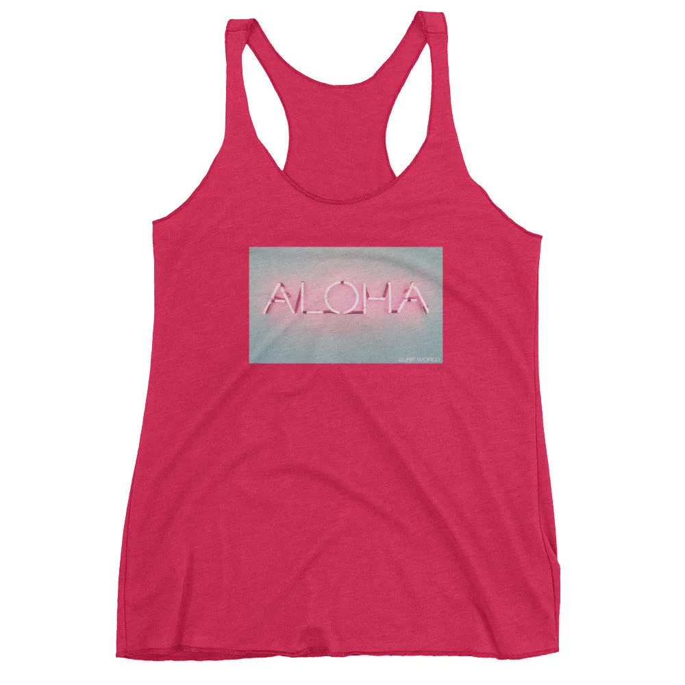 Surf World ALOHA Women's tank top Made in the USA