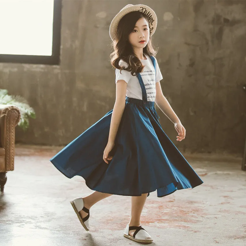 T-Shirt & Strap Skirt