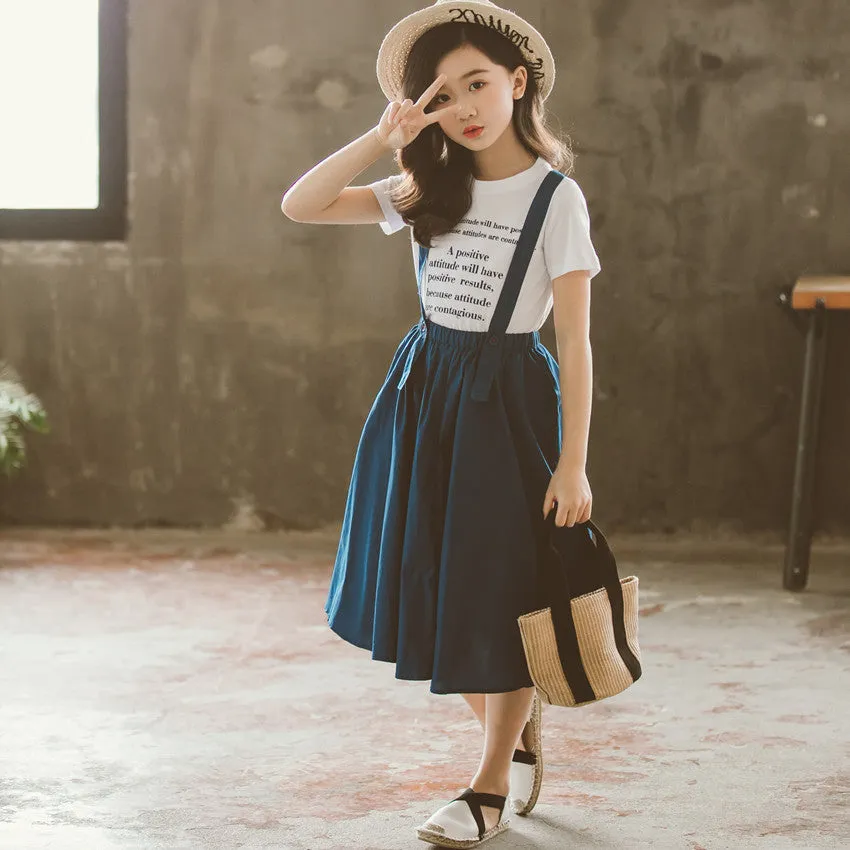 T-Shirt & Strap Skirt