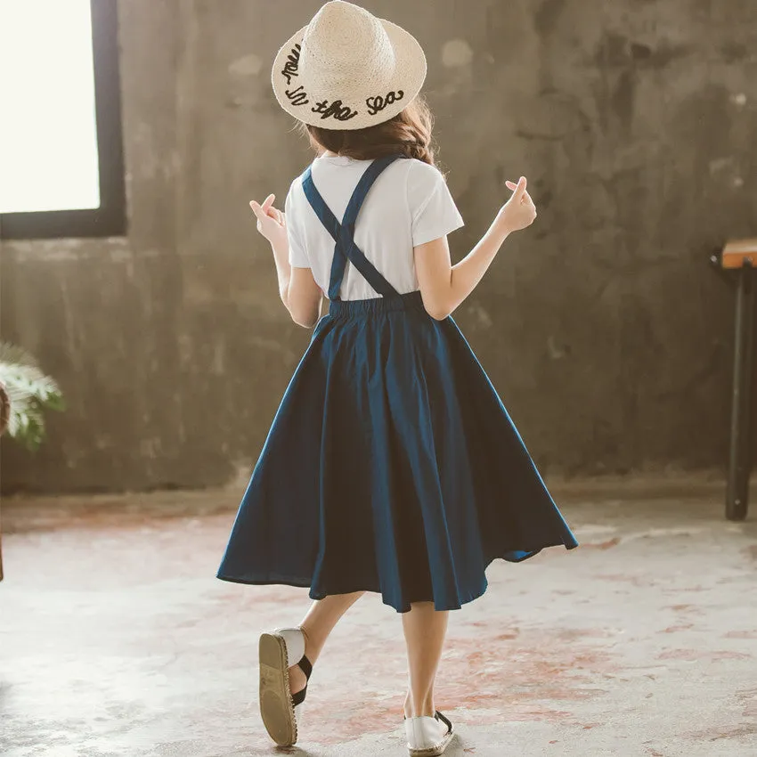 T-Shirt & Strap Skirt