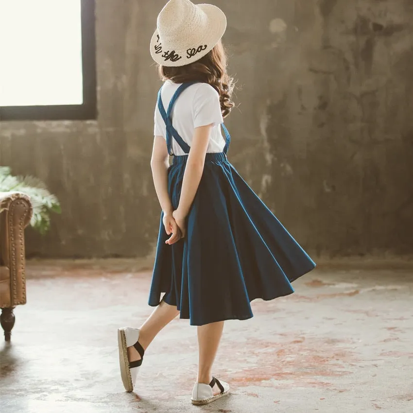 T-Shirt & Strap Skirt
