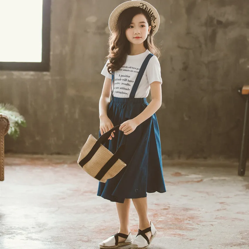 T-Shirt & Strap Skirt