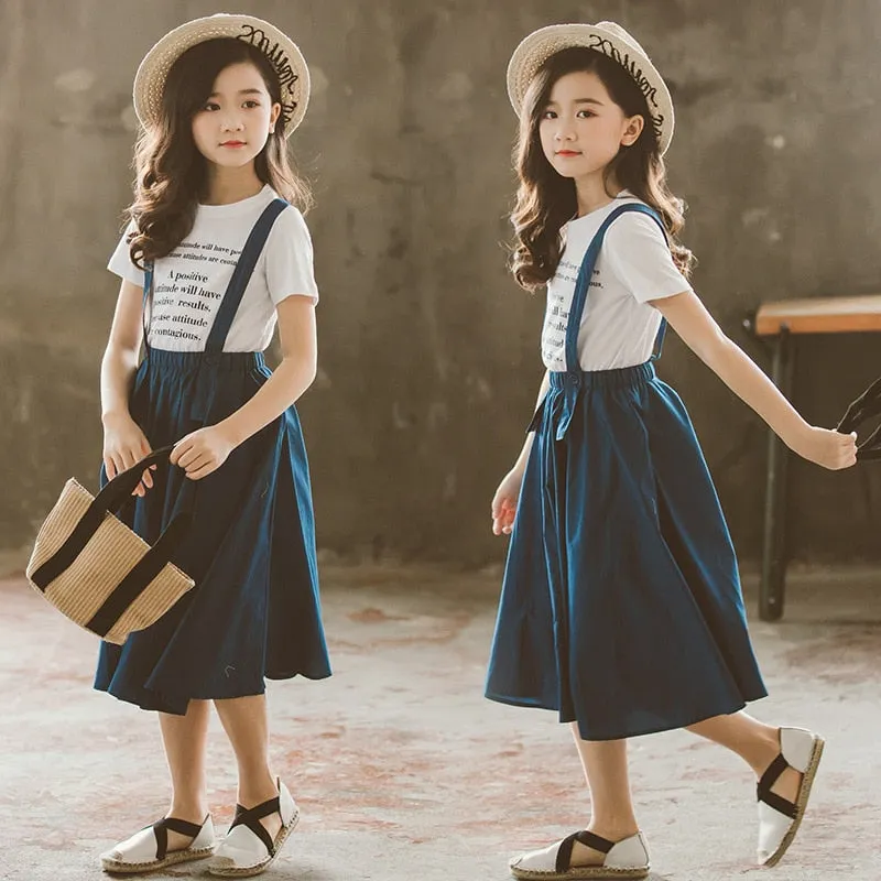 T-Shirt & Strap Skirt