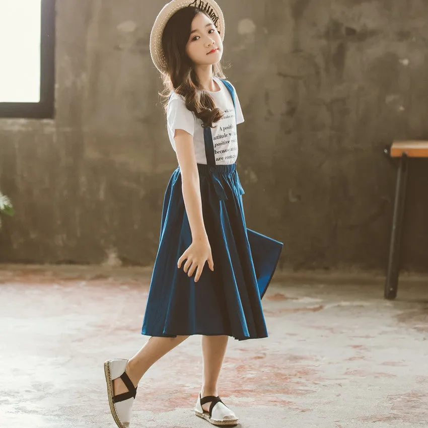 T-Shirt & Strap Skirt