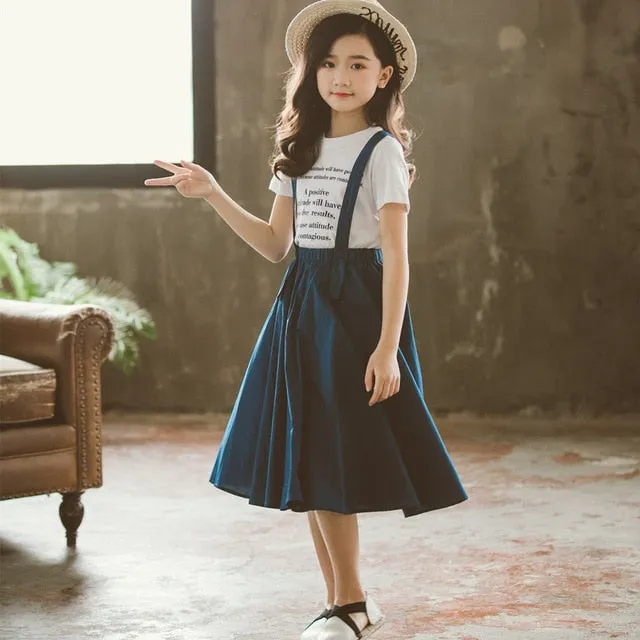 T-Shirt & Strap Skirt