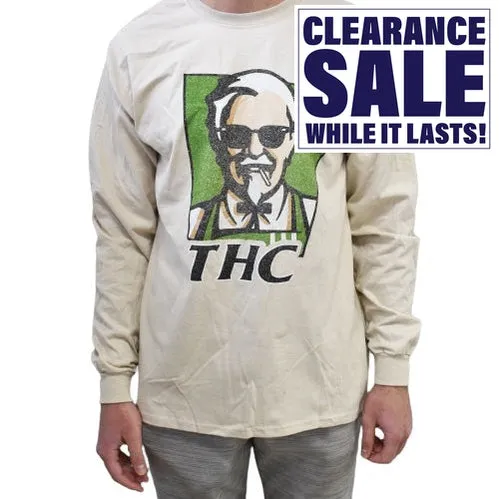 THC Long Sleeve T Shirt - Various Sizes  - (1 Count or 3 Count)