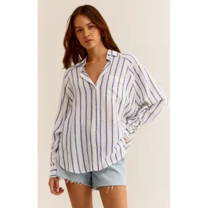 The Perfect Linen Top in Palace Blue