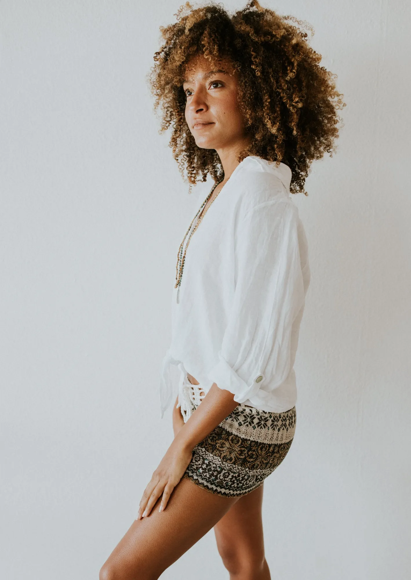 Tie Front Linen Top