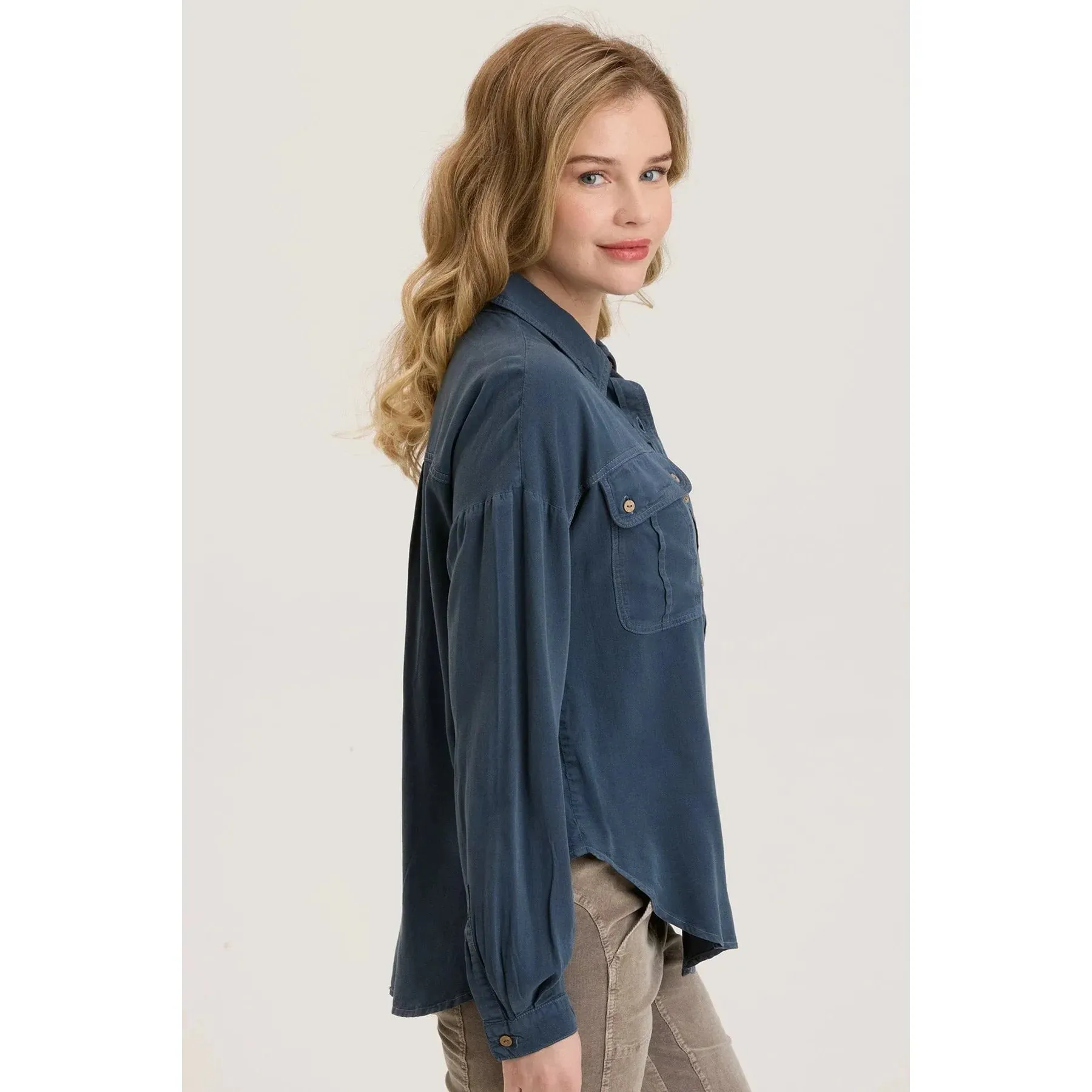Twill Smithson Button-Up Top